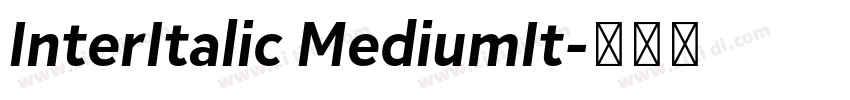 InterItalic MediumIt字体转换